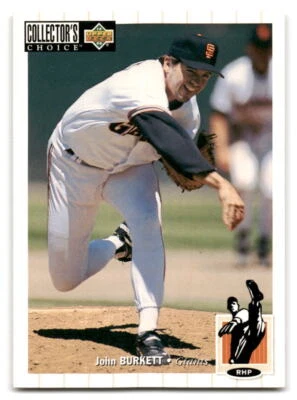 John Burkett 1994 Collector's Choice Baseball #68 San Francisco Giants - Image 1 of 2