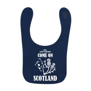 Baby's Unisex Come On Scotland Rugby BIb Rugger Six Nations - Imagen 1 de 2
