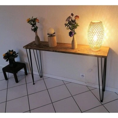 Console Table Chunky Wood Hallway * - Image 1 of 2