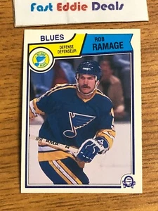 O-PEE-CHEE HOCKEY 1983-84 ROB RAMAGE CARD 319 ST. LOUIS BLUES EXCELLENT - Picture 1 of 2