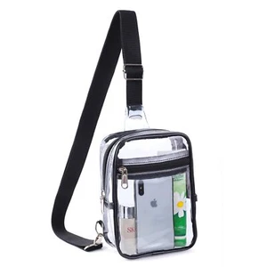 Mini Clear Crossbody Fanny Pack Sling Bag Stadium Approved for Concerts Festival - Picture 1 of 8