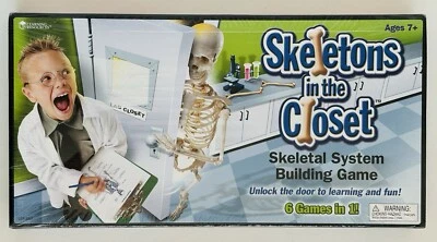 Skeletons in the Closet Skeletal System Building Game Learning Resources NEW - Image 1 of 2