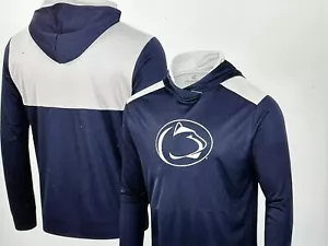 Penn State Nittany Lions NCAA Men's Colosseum Navy Warm Up LS Hoodie T-Shirt XL - Picture 1 of 10
