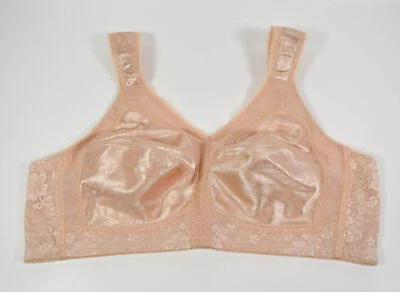Comfrot Choice 27-1372-5 Beige Floral Front Closure Wireless Posture Bra Sz 40B - Imagem 1 de 4