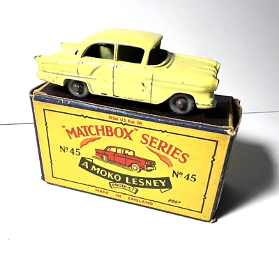 VINTAGE MOKO LESNEY MATCHBOX SERIES #45 VAUXHALL VICTOR ORIGINAL BOX GPW - Image 1 of 4