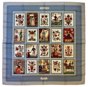 Bufanda Hermes IMAGERIE' Carre 90 Foulard Vintage 35" Seda' - Imagen 1 de 13
