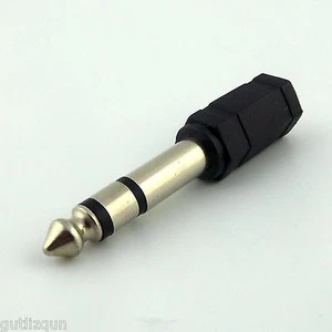 1pcs 6.35mm 1/4" Male to 3.5mm 1/8" Female Jack Stereo Audio Connector Adapter - Picture 1 of 5