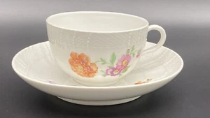 Antique KPM Germany Porcelain Cup Saucer Flower Pattern - Picture 1 of 4