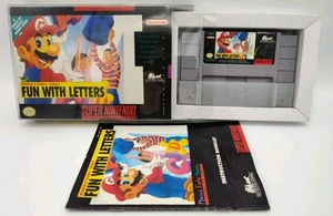 Mario's Early Years: Fun With Letters (SNES, 1994) *VGC w/ Manual* Tested! READ! - Picture 1 of 24