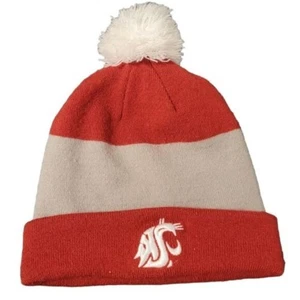 Nike Unisex rot weiß Washington State Cougars Bommel Beanie Mütze Einheitsgröße - Bild 1 von 7