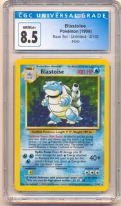 1999 POKEMON BASE SET UNLIMITED BLASTOISE HOLO #2/102 CGC 8.5 - Picture 1 of 2
