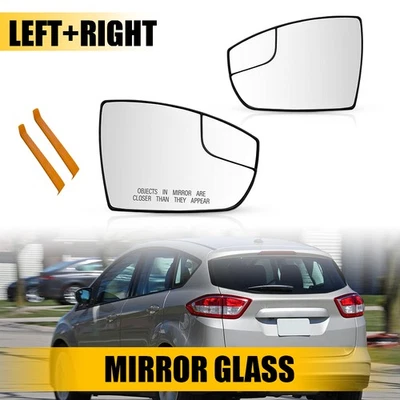 Vidro espelhado transparente LH RH para 2013-2016 2017 2018 Ford C-Max Hybrid 2X não aquecido - Imagem 1 de 4