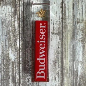 Vintage Budweiser Beer Tap Handle Knob Triangle Acrylic 3 Sided - Picture 1 of 6