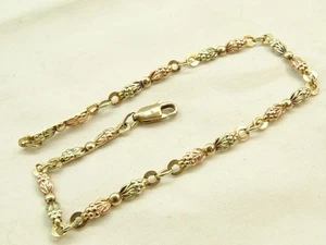 Wunderschönes 10 K Rose und Gelb Landstrom’s Black Hills Gold 8” Armband - Bild 1 von 20