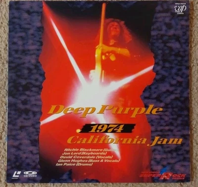 Deep Purple 1974 California Jam 1990 VAP Video Japan Laser Disc EX/EX Hard Rock  - Image 1 of 4
