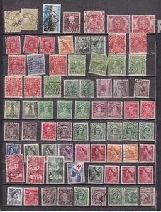 Australia lot of 74 used stamps cancels locations dates - Picture 1 of 1