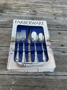 Farberware Majestic Stainless Flatware 20pc Set – 5 Place Settings – New in Pack - Picture 1 of 6