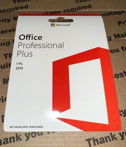 MS Office 2019 Pro Plus 1 PC DVD USA - Picture 1 of 2