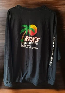RICK'S KEY WEST SHIRT Schwarz Langarm Gildan 2XL Vintage - Bild 1 von 2