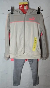 PUMA GIRLS Kids 3-Piece Set Hoodie Jacket, Shirt, Sweatpants, Athletic, Size 5 - Picture 1 of 4
