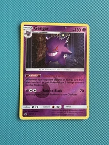 Gengar 38/111 Pokemon Crimson Invasion Sun & Moon Reverse Holo Card -HP/ DMG - Picture 1 of 2