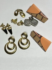 Vintage Earring Lot Napier Trifari Coro 80's 90's 70's RR1650 - Picture 1 of 6