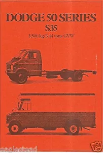 Truck Brochure - Dodge - Talbot - S35 - 50 series - c1980 (TB557) - Bild 1 von 1