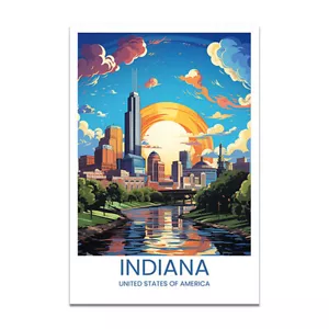 Indiana, USA - Travel Poster - Picture 1 of 6