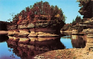 Lone Rock, Wisconsin Dells Vintage Chrome PC unbenutzt - Bild 1 von 2