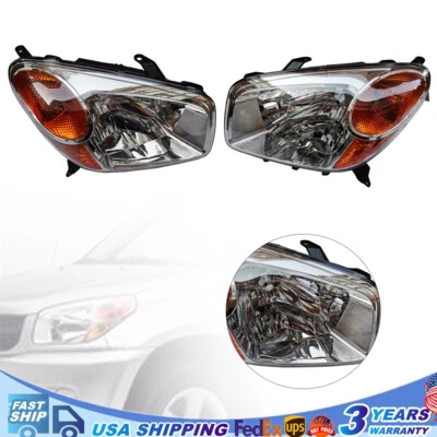 Pair Headlights For 2004-2005 Toyota RAV4 Halogen Headlights Left & Right Side - Imagem 1 de 4