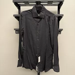 Zegna Cashco manga larga gris oscuro liso para hombre talla pequeña - Imagen 1 de 6