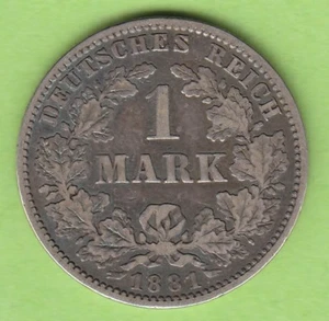 Empire 1 Mark 1881 J better year Leipzig - Picture 1 of 2