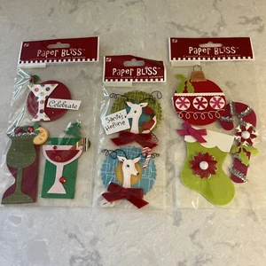 Lote de 3 pegatinas de álbum de recortes de Navidad Paper Bliss 3D - Imagen 1 de 4