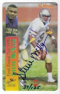 Steve McNair 1995 SIGNATURE ROOKIES AUTOGRAPH PHONE CARD Titans Ravens AUTO rare - Picture 1 of 2