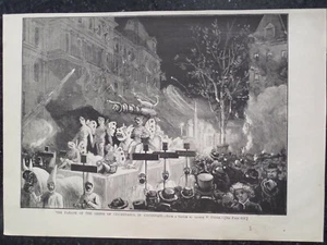 Cincinnati Mardi Gras Parade Order Of Cincinatus Harper's Weekly 1884 - Picture 1 of 1