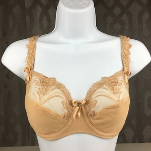 Alegro transparenter Bügel-BH mit Spitze sexy Dessous - helles Rehbraun 9006 - 30-40 neu mit Etikett - Bild 1 von 6