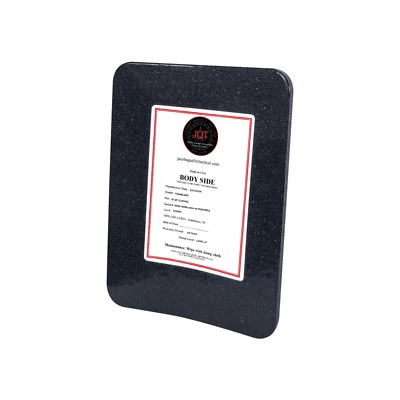 JACOBS QUALITY TACTICAL JQT Level III+ Body Armor Side Plate 6x8 or 6x6 Steel Body Armor