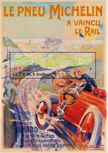 Pneu Michelin sur Panhard a battu le rail - affiche plastifiée - Bild 1 von 24
