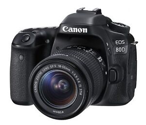 Canon Digital SLR camera EOS 80D Lens Kit EF-S18-55mm F3.5-5.6 Included IS STM E