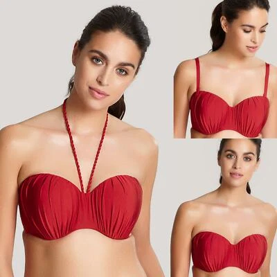 Panache Marina Top Bikini Moldeado Sujetador Bandeu con Aros y Relleno Bañador - Imagen 1 de 4