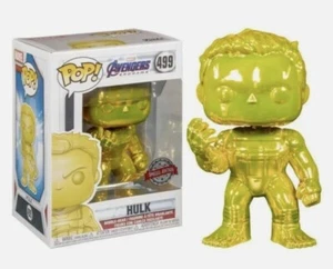 Marvel Avengers Endgame - Hulk (Yellow Chrome) Pop! Vinyl #499 - Picture 1 of 7