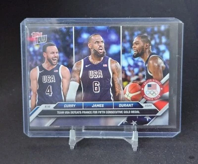2024 Topps Now Olympics #26 Curry LeBron James Kevin Durant Team USA Basketball - Image 1 of 2