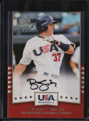 Blake Smith 2008 UD USA Baseball National Team Timeline Autograph (RC) Mint+ - Image 1 of 2