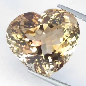 18.42Cts Lovely Heart Shape Natural Peach Color Champion Topaz Loose Gemstone - Picture 1 of 5