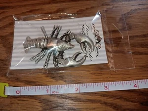  Pewter small  Lobster Figurine ocean sea  by Hastings Pewter Co NEW STUNNING - Picture 1 of 3
