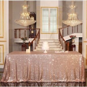 New Sequin Table Cloth Glitter Banquet Wedding Party Decor Home Tablecloth Cover