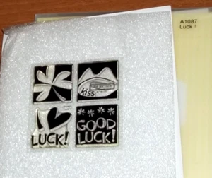 CTMH A1087 LUCK ! ~ Shamrock, Lips kiss, GOOD LUCK!, I heart  LUCK! - Picture 1 of 1