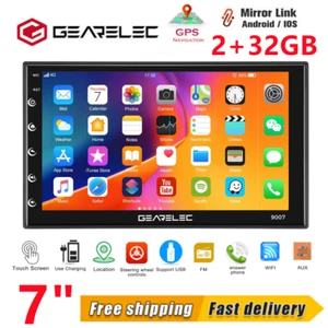 7’ Android 13 Car Radio 2DIN with GPS Navi AUX-in USB WiFi Bluetooth Player 32GB - Picture 1 of 15