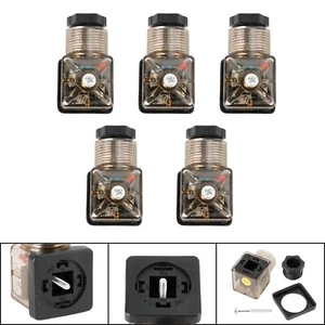 5x Bobina Elettrovalvola Trasparente 4 Pin Spina Connettore Volt Accessori con Luce - Foto 1 di 11