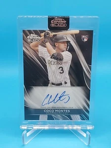 Coco Montes 2024 Topps Chrome Black #CBA-CMON Base Auto - Rockies Rookie - Picture 1 of 2